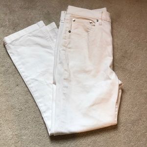 J. Crew White Boot Cut Cropped Jeans 28